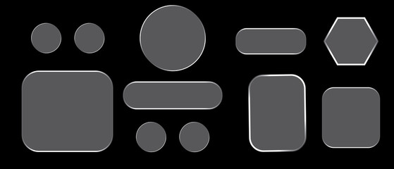 Glossy web button set for modern design