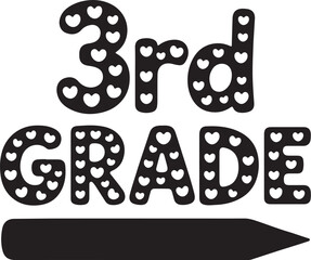 3rd grade text with hearts