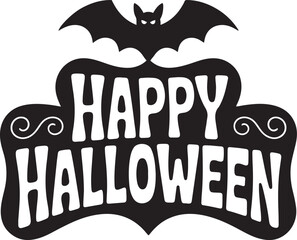 Fototapeta premium Happy halloween bat illustration