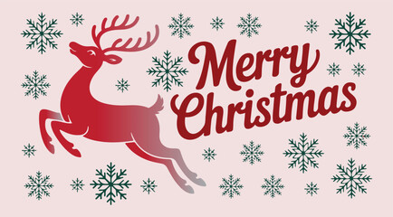 Merry Christmas typography background vector art and illustration.