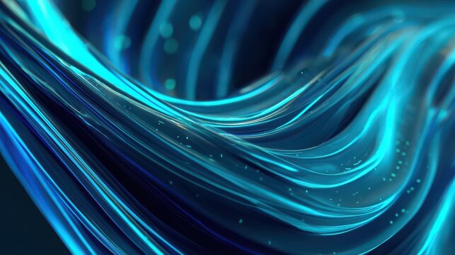 Blue abstract wave fluid gradient glowing line wavy stripe digital background futuristic smooth dynamic modern vibrant energy motion
