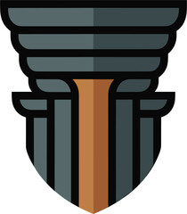 Column icon vector graphic classic architectural element art design history