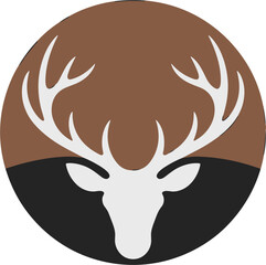 Deer Head Silhouette Antlers Wildlife Animal Design Buck Nature Illustration