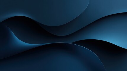 Blue gradient abstract background with layered wavy lines and smooth curves creates calm and modern design, perfect for digital or graphic projects