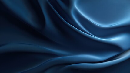 Obraz premium Smooth blue gradient background with flowing wavy lines, creating soft, elegant, and luxurious abstract texture, perfect for modern design and creative projects