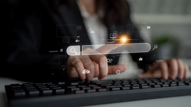 Search engine interface for accessing digital information and online data. Search engine finds data, search engine supports research, drives marketing, search engine improves SEO. Latch