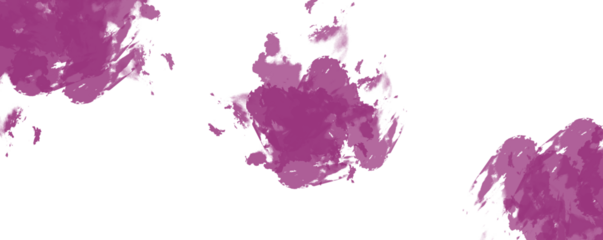 Abstract organic pink shapes with textured edges isolated on transparent background