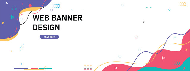 modern  abstract web banner design template.