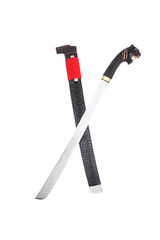 wooden machete and sheath, knife and machete cutting tools with satin and mirror blade materials