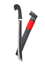 wooden machete and sheath, knife and machete cutting tools with satin and mirror blade materials