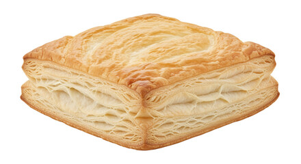 Deliciously baked pastry on a white background, a sweet dessert and snack from the bakery