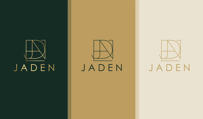 Luxury minimalist logo design, monogram name logo, minimalist letter logo, clothing brand logo