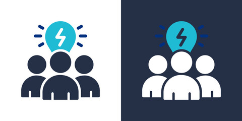 Brainstorm Icon. Flat Style Vector Illustration 