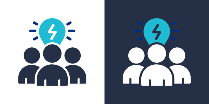 Brainstorm Icon. Flat Style Vector Illustration 