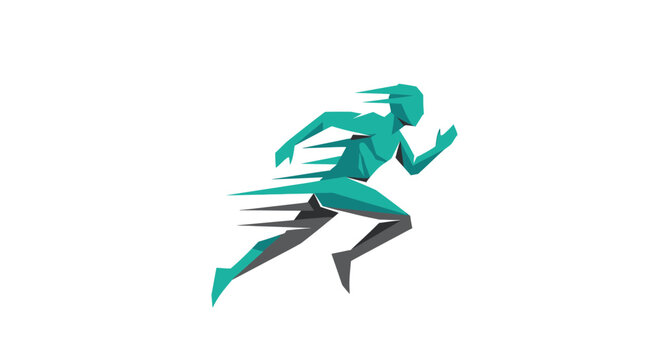 silhouette of a man running