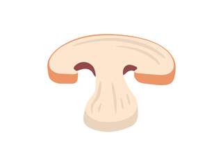 Fototapeta premium Sliced Mushroom Illustration 