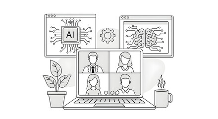 business man with laptop