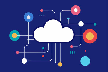 Futuristic Cloud Connection Network Background