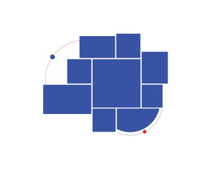 Collage photo frame, Annual report, Photo album for presentation