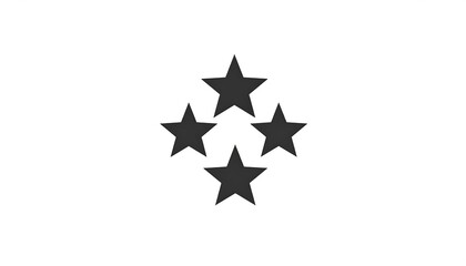 Obraz premium Simple design featuring four dark gray, five-pointed stars