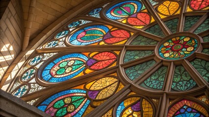 stained glass window in church
