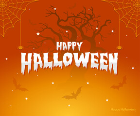 happy halloween background, Happy Halloween Hand lettering Vector,Happy halloween text,font,banner,calligraphy,cursive, typography,silhouette art poster and celebration card design.	