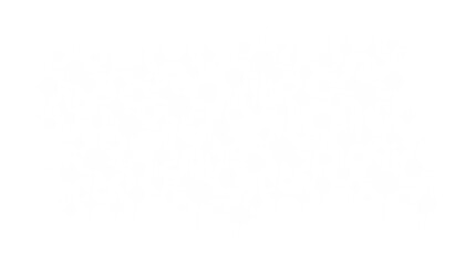 Abstract network of glowing spheres isolated on a transparent background