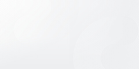 Abstract white glowing geometric lines on gray background. Modern shiny blue circle lines pattern. Futuristic technology concept. Suit for cover, poster, banner, brochure, header, vector modern