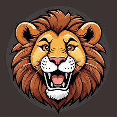 cute cartoon lion vector image