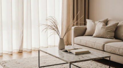 modern living room with white sofa