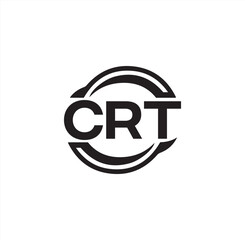 CRT set ,CRT logo. C R T design. White CRT letter. CRT, C R T letter logo design. Initial letter CRT letter logo set, linked circle uppercase monogram logo. C R T letter logo vector design.
