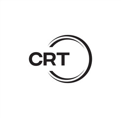 CRT set ,CRT logo. C R T design. White CRT letter. CRT, C R T letter logo design. Initial letter CRT letter logo set, linked circle uppercase monogram logo. C R T letter logo vector design.