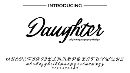 Daughter - Elegant Script Font for Smooth Handwritten Design and Creative Typography