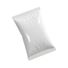 Empty Plastic Chips Bag Mockup Template for Branding Design.