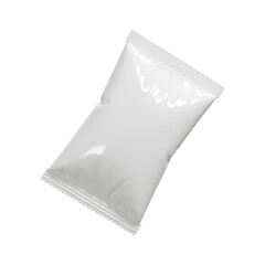 Realistic Blank Snack Pouch Mockup on White Background.