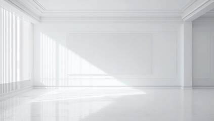 Fototapeta premium Blank canvas on wall in gallery