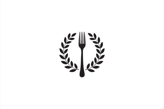 Minimal logo design representing restaurant award and gourmet dining concept