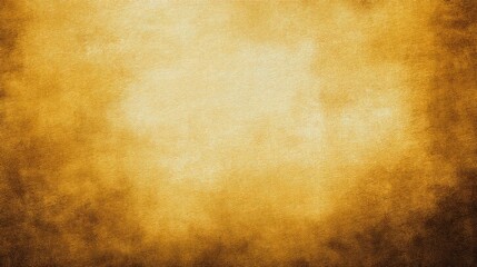 Obraz premium A textured golden-brown background featuring a radiant glow from the center, fading to darker, grungier edges, blurred yellow background