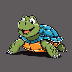 cute turtle vector image