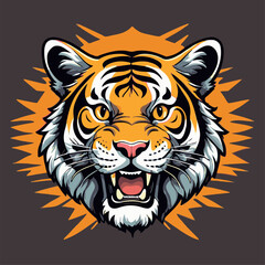 cute vector image of a handsome tiger
