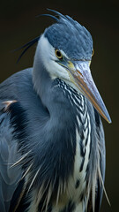Intense Gaze of a Grey Heron