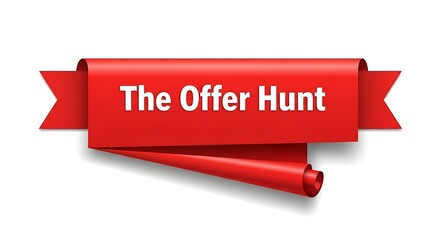 Discover irresistible deals with 'The Offer Hunt' banner, highlighting exclusive discounts and enticing promotions for your marketing campaign, attracting savvy shoppers today