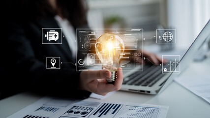 Smart interface showing electric vehicle performance, battery system, power control, charging...