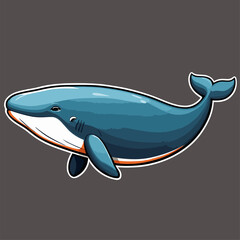 cute whale vector image