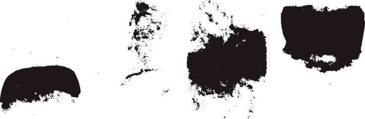 Abstract black shapes on white texture