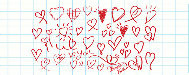 Heart doodles