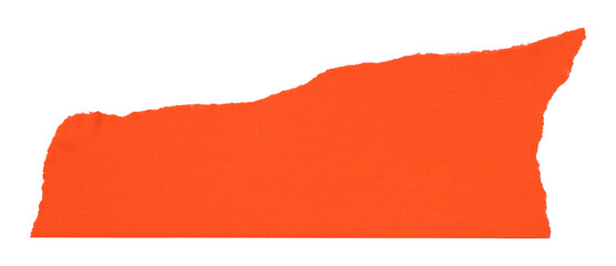 red crumpled torn tape isolated on transparent background.