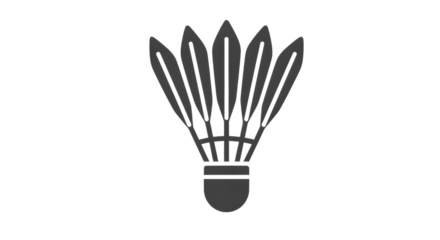silhouette of a badminton shuttlecock