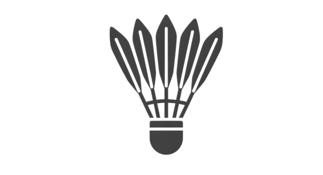 silhouette of a badminton shuttlecock