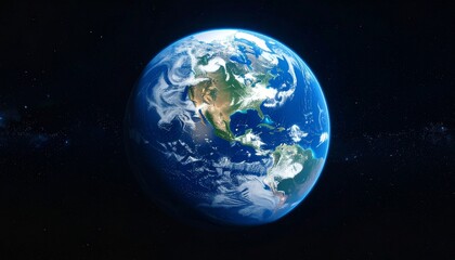 Fototapeta premium Detailed View of Planet Earth from Space